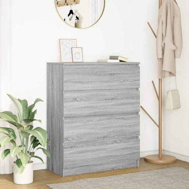 skænk 80x35x99 cm konstrueret træ grå sonoma-eg