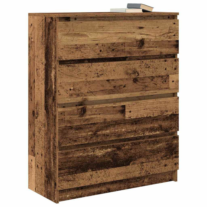 skænk 80x35x99 cm konstrueret træ antikt træ