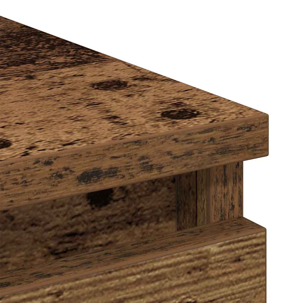 skænk 80x35x99 cm konstrueret træ antikt træ