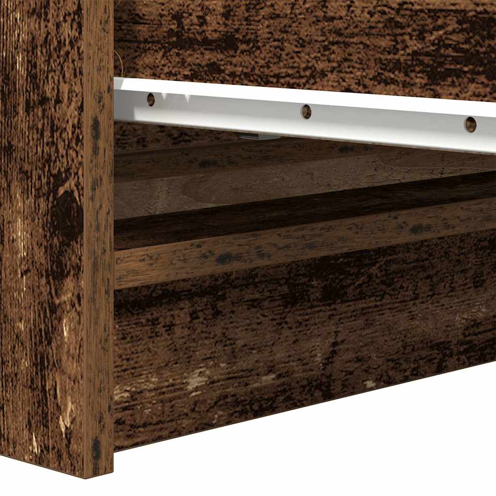 skænk 80x35x99 cm konstrueret træ antikt træ