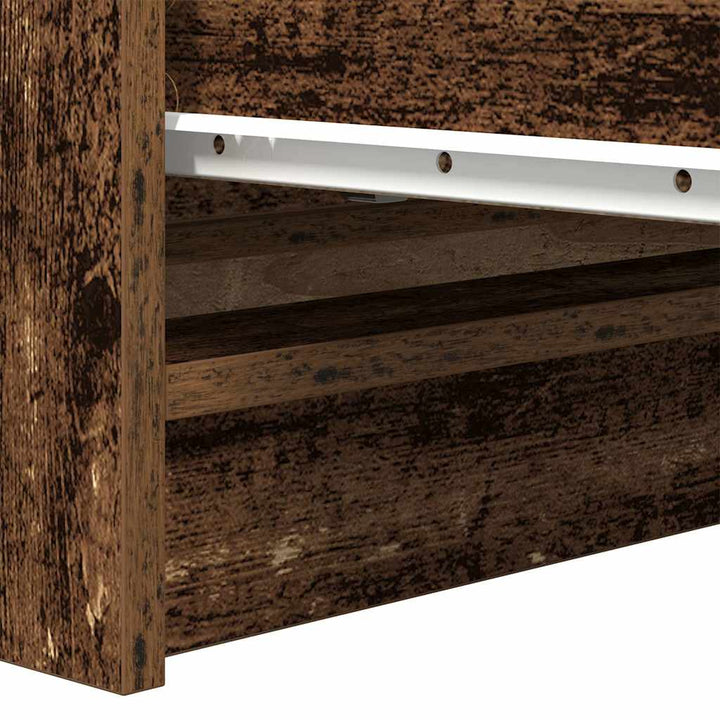 skænk 80x35x99 cm konstrueret træ antikt træ