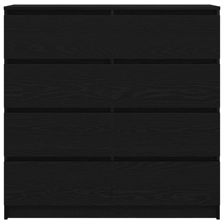 skænk 100x35x99 cm konstrueret træ sort egetræsfarve