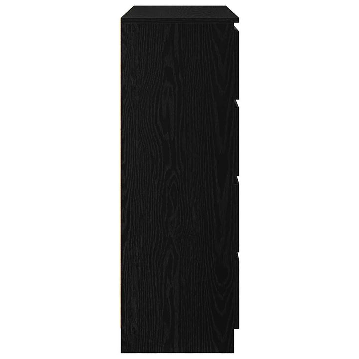 skænk 100x35x99 cm konstrueret træ sort egetræsfarve
