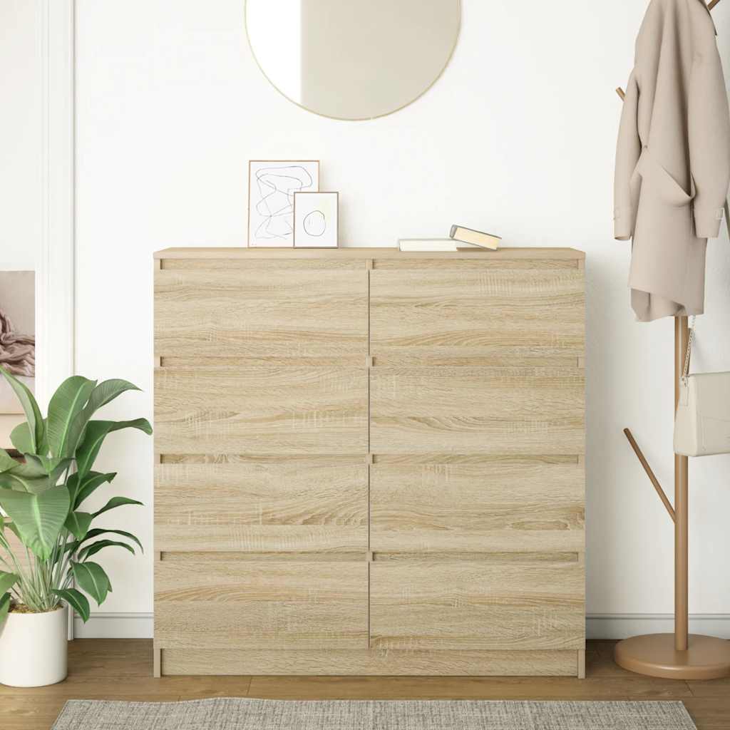 skænk 100x35x99 cm konstrueret træ sonoma-eg