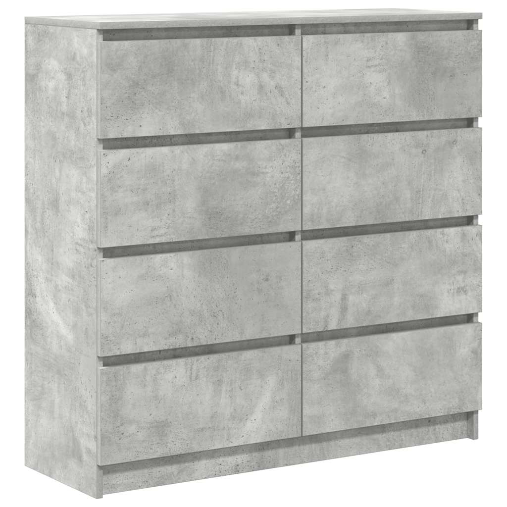 skænk 100x35x99 cm konstrueret træ betongrå
