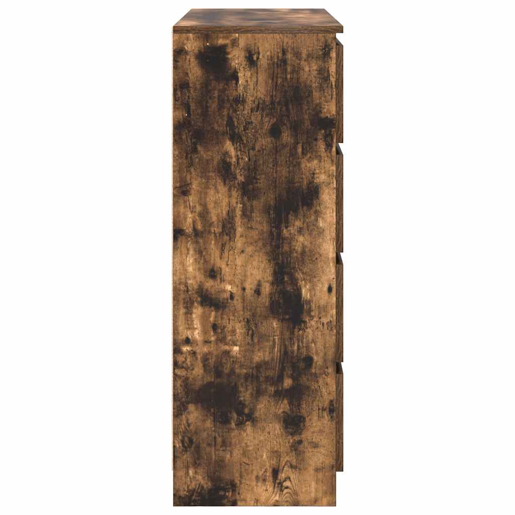 skænk 100x35x99 cm konstrueret træ røget egetræsfarve