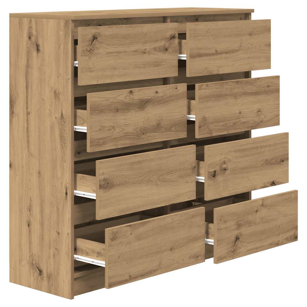 skænk 100x35x99 cm konstrueret træ kunsteg