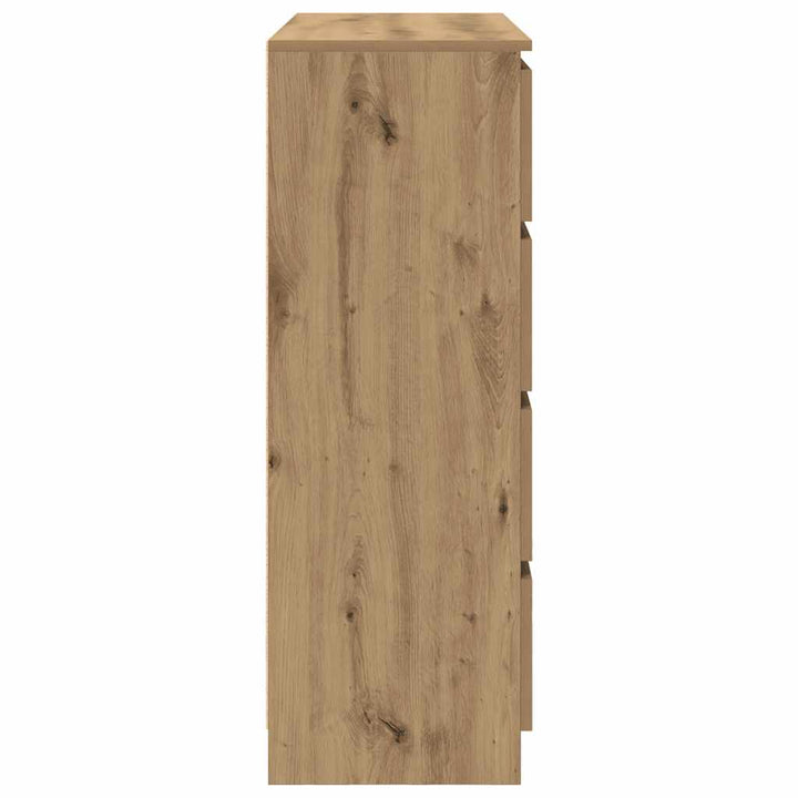 skænk 100x35x99 cm konstrueret træ kunsteg