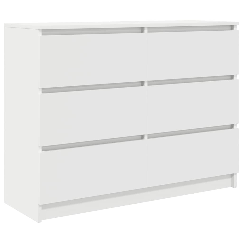 skænk 100x35x76 cm konstrueret træ hvid