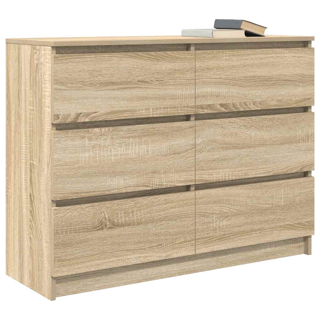 skænk 100x35x76 cm konstrueret træ sonoma-eg