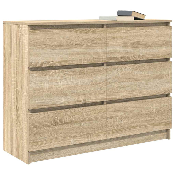 skænk 100x35x76 cm konstrueret træ sonoma-eg