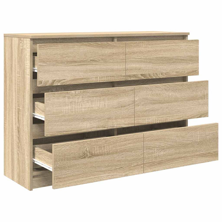 skænk 100x35x76 cm konstrueret træ sonoma-eg