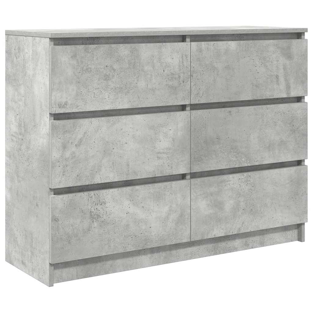 skænk 100x35x76 cm konstrueret træ betongrå