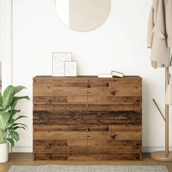 skænk 100x35x76 cm konstrueret træ antikt trælook