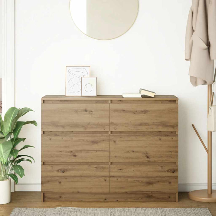 skænk 100x35x76 cm konstrueret træ kunsteg