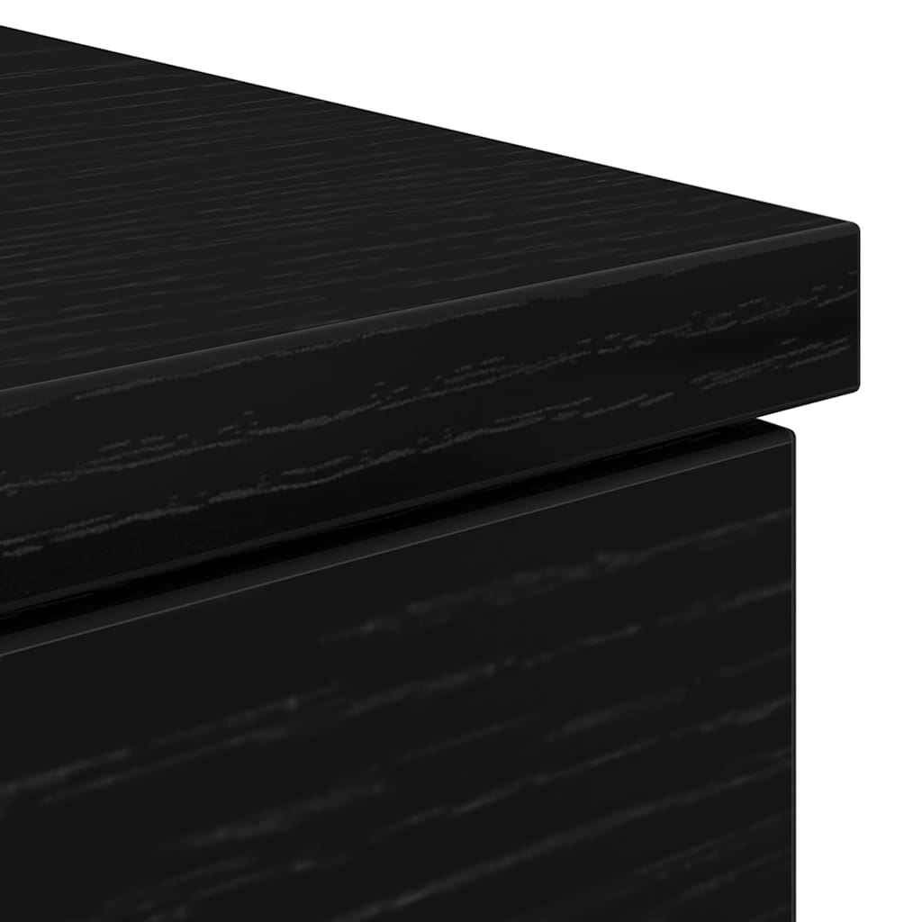 Bord med skuffe Sort eg 140 x 49 x 76 cm Konstrueret træ