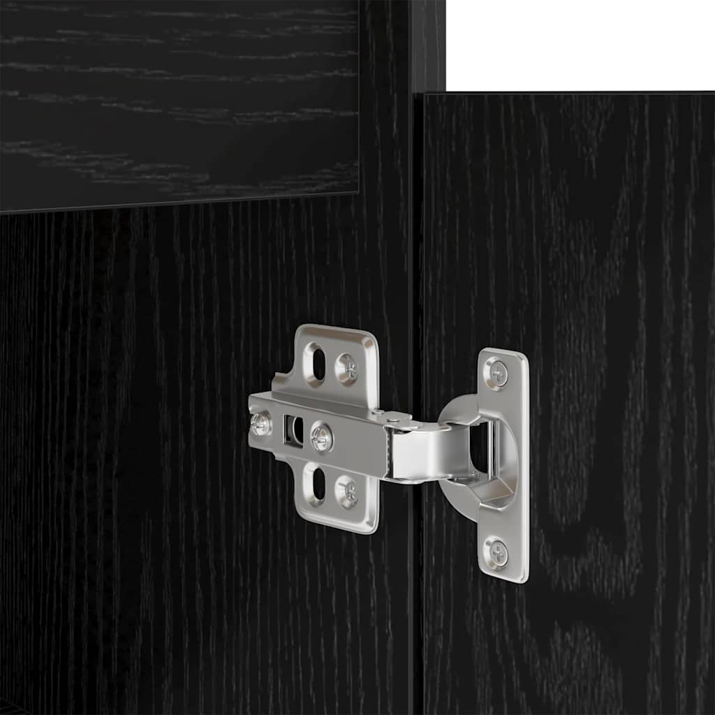 Bord med skuffe Sort eg 140 x 49 x 76 cm Konstrueret træ