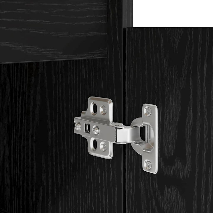 Bord med skuffe Sort eg 140 x 49 x 76 cm Konstrueret træ