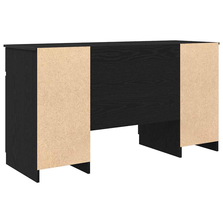 Bord med skuffe Sort eg 140 x 49 x 76 cm Konstrueret træ