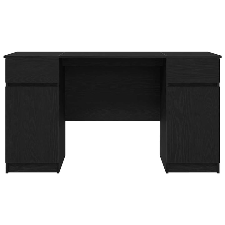 Bord med skuffe Sort eg 140 x 49 x 76 cm Konstrueret træ