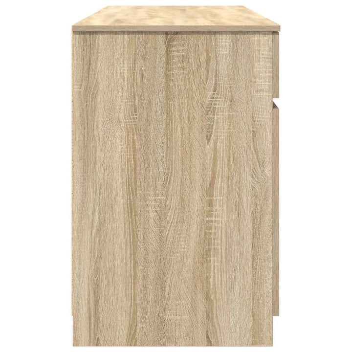 Bord med skuffe Sonoma-eg 140 x 49 x 76 cm Konstrueret træ