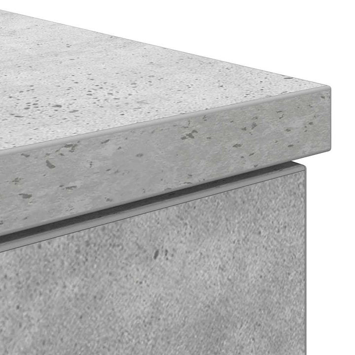 Bord med skuffe Betongrå 140 x 49 x 76 cm Konstrueret træ