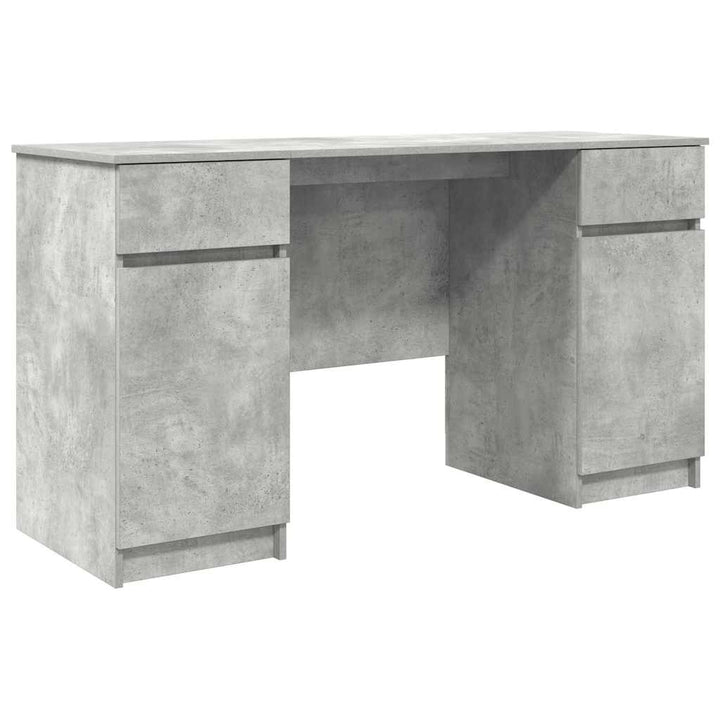 Bord med skuffe Betongrå 140 x 49 x 76 cm Konstrueret træ