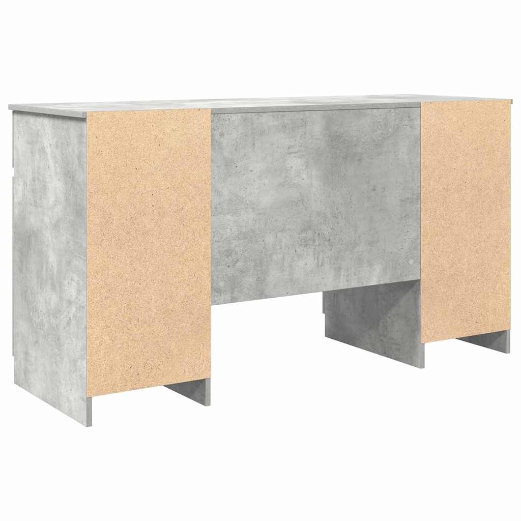 Bord med skuffe Betongrå 140 x 49 x 76 cm Konstrueret træ