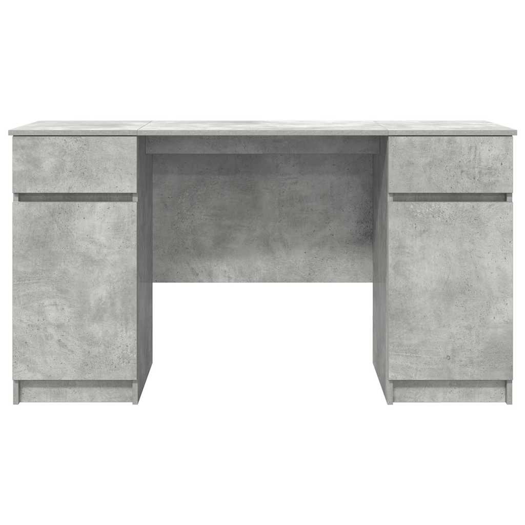 Bord med skuffe Betongrå 140 x 49 x 76 cm Konstrueret træ