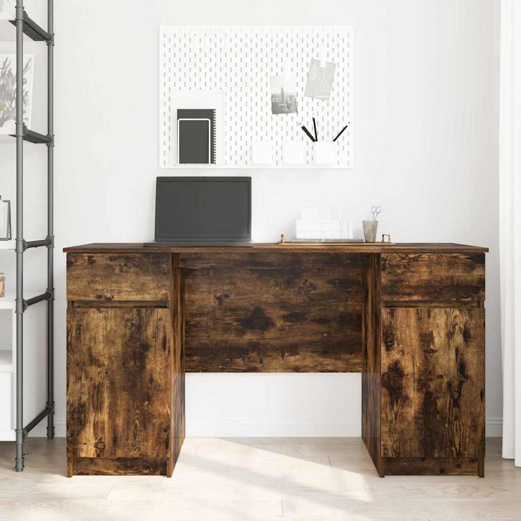 Bord med skuffe Røget eg 140 x 49 x 76 cm Konstrueret træ