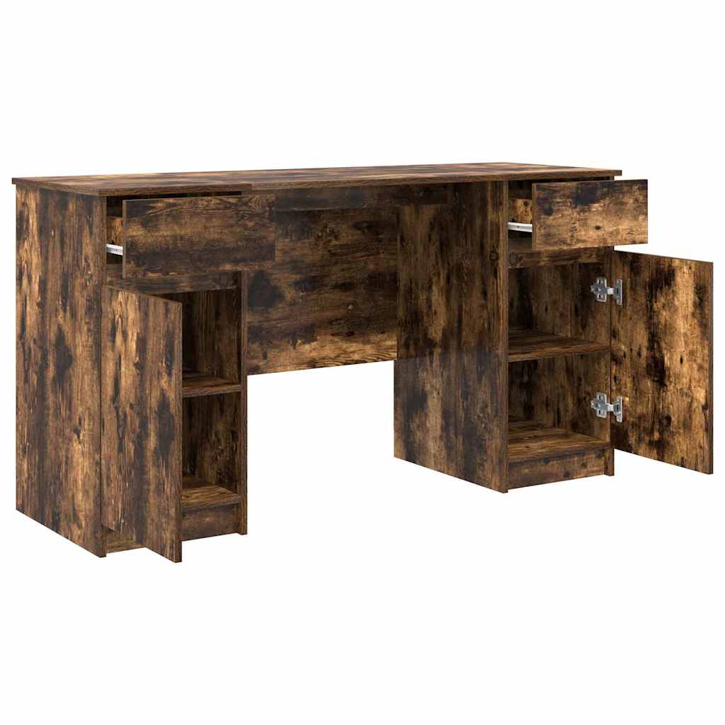 Bord med skuffe Røget eg 140 x 49 x 76 cm Konstrueret træ