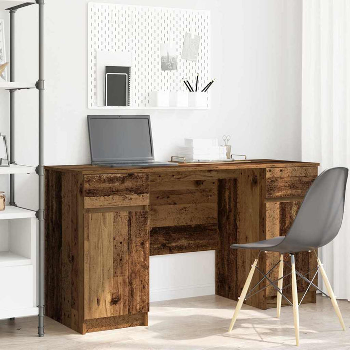 Bord med skuffe Gammelt træ 140 x 49 x 76 cm Konstrueret træ