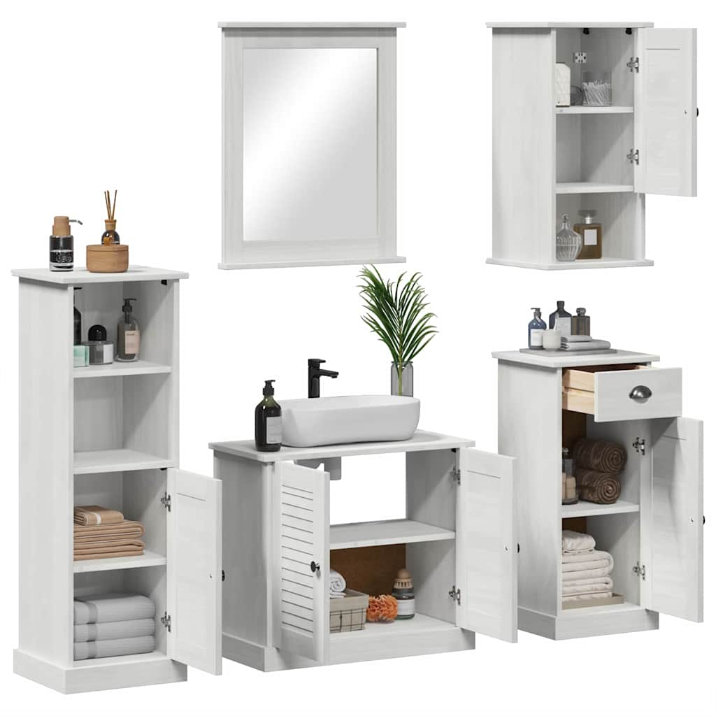 Badeværelsesmøbel sæt VIGO 5 pcs antik hvid 37 x 34 x 110 cm