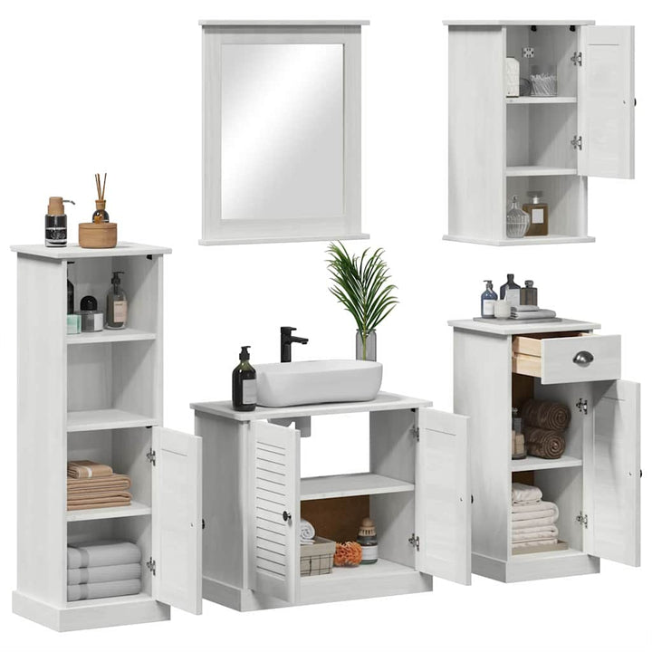 Badeværelsesmøbel sæt VIGO 5 pcs antik hvid 37 x 34 x 110 cm