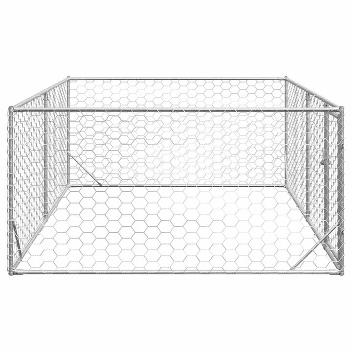 udendørs hundegård med dør 3x2x1 m galvaniseret stål
