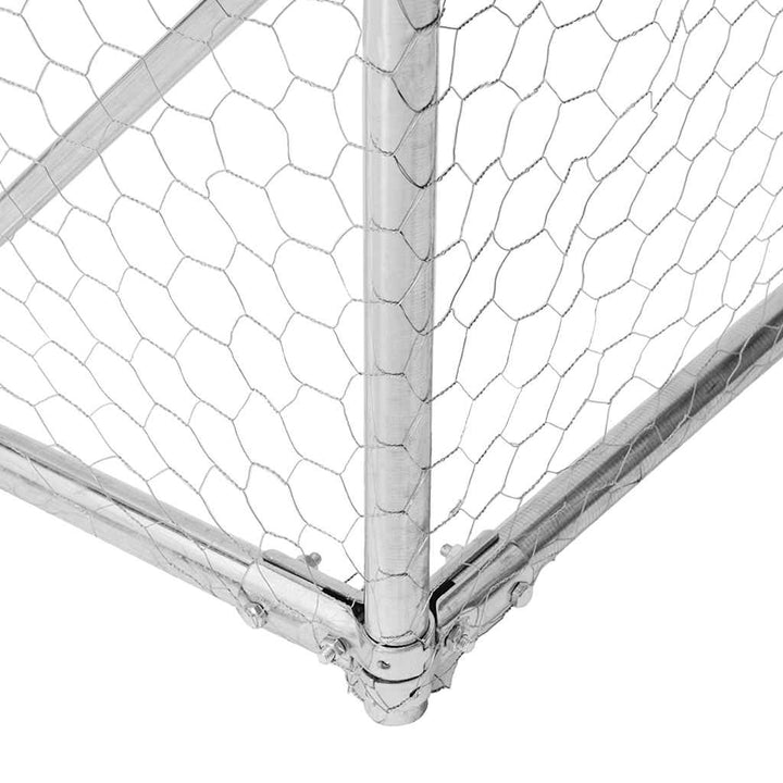 udendørs hundegård med dør 3x2x1 m galvaniseret stål