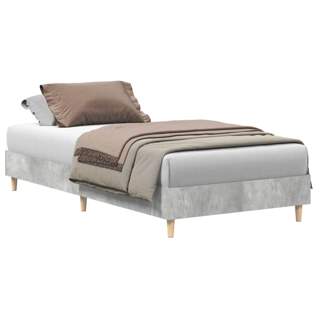 sengeramme uden madras 100x200 cm konstrueret træ betongrå