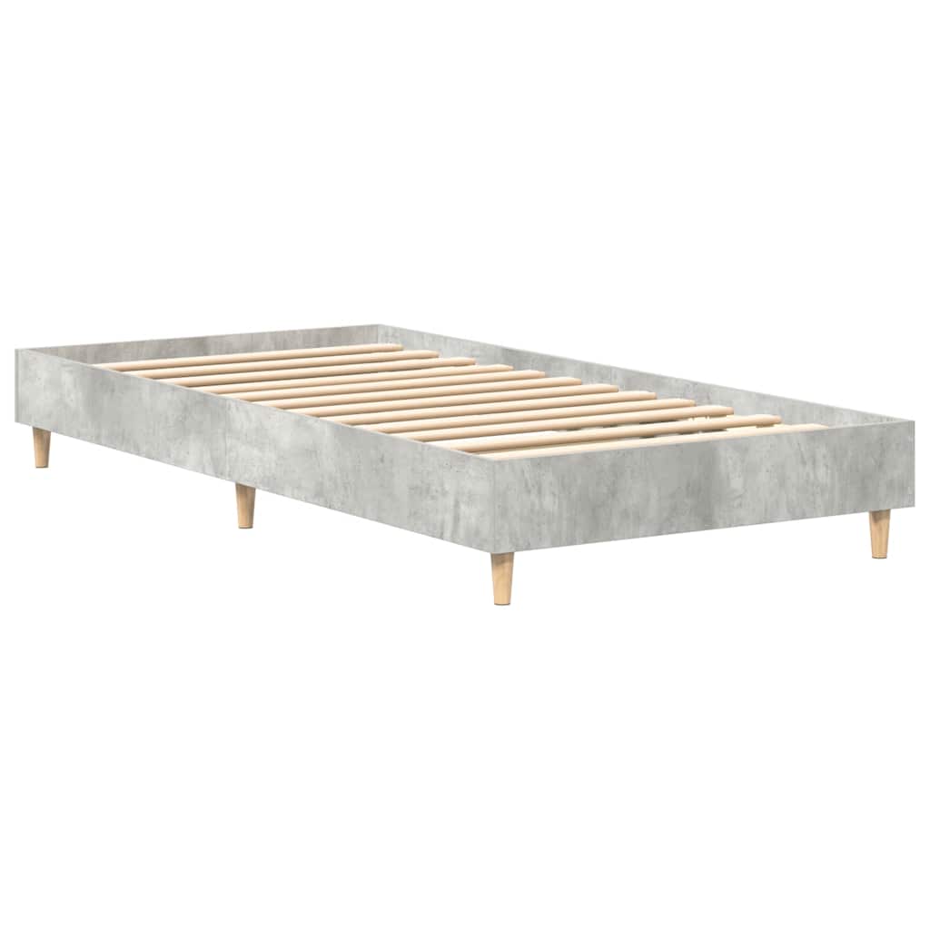 sengeramme uden madras 100x200 cm konstrueret træ betongrå