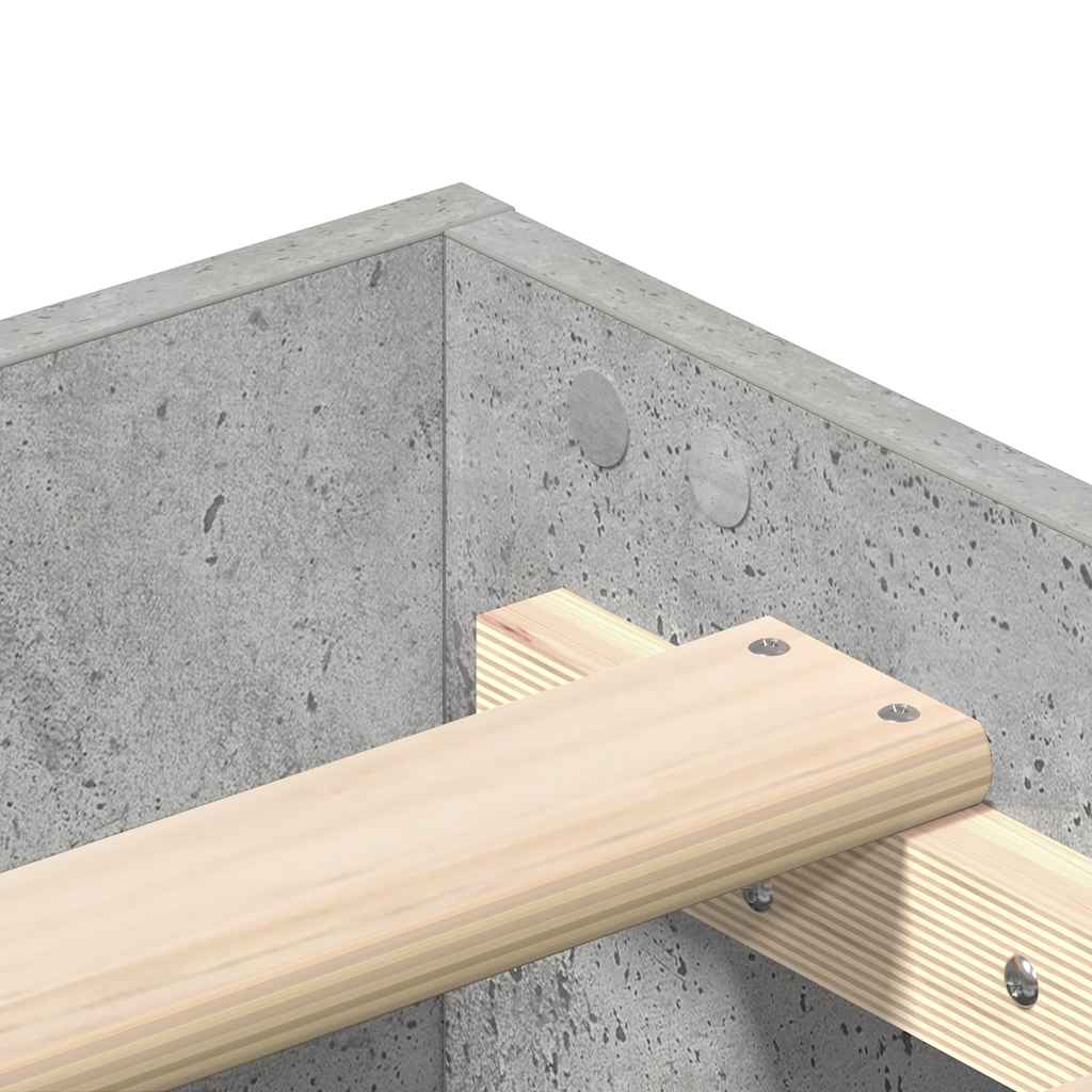 sengeramme uden madras 100x200 cm konstrueret træ betongrå