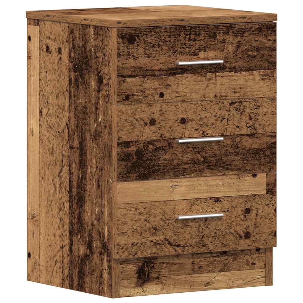 sengeskabe 2 stk. 38x35x55 cm konstrueret træ antikt træ