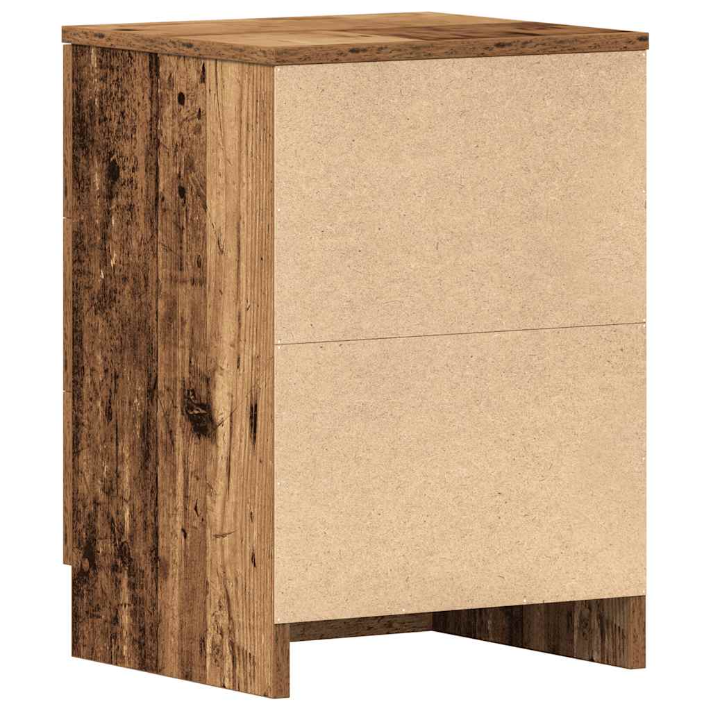 sengeskabe 2 stk. 38x35x55 cm konstrueret træ antikt træ