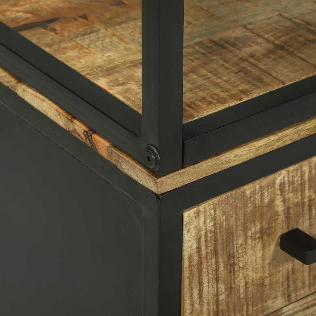 Highboard Brun 70 x 35 x 180 cm Massivt mangotræ