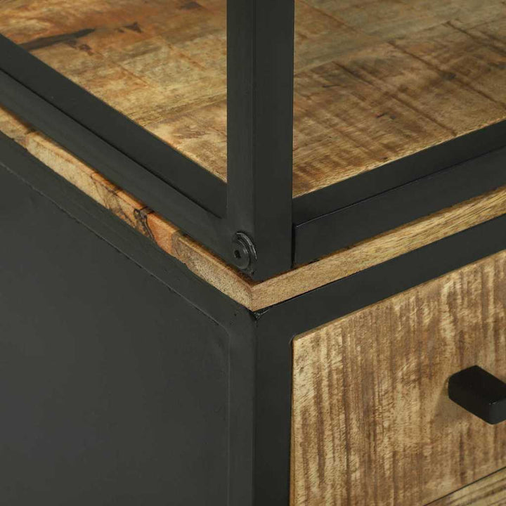 Highboard Brun 70 x 35 x 180 cm Massivt mangotræ