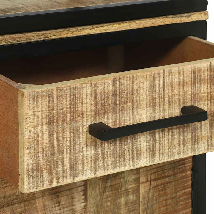 Highboard Brun 70 x 35 x 180 cm Massivt mangotræ