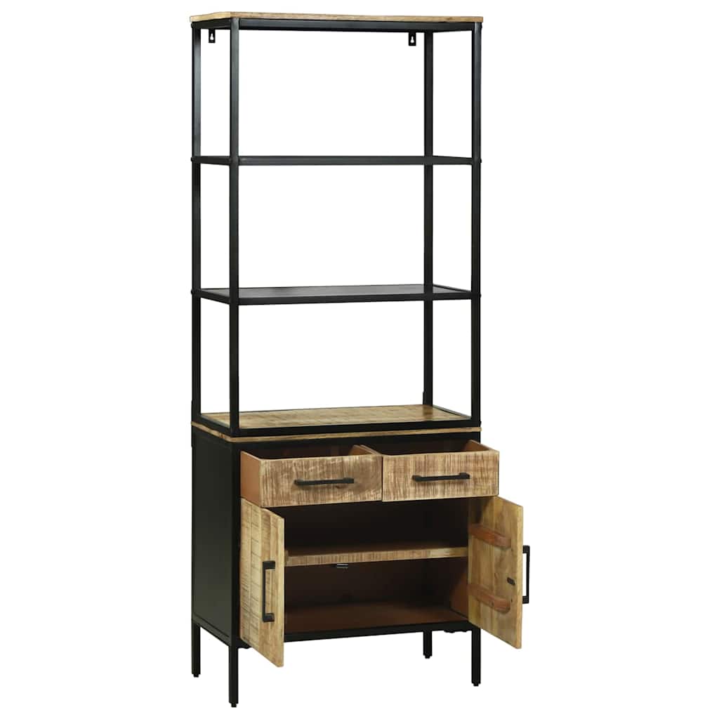 Highboard Brun 70 x 35 x 180 cm Massivt mangotræ