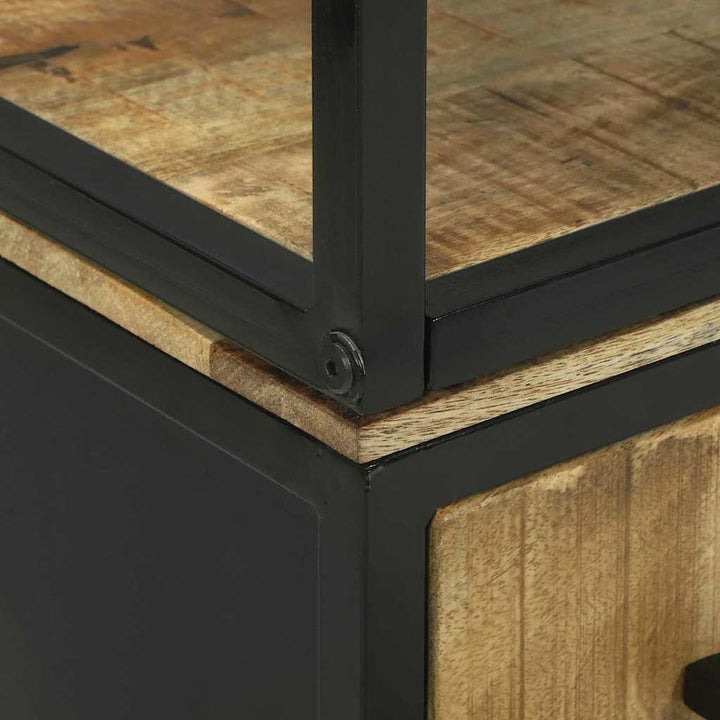 Highboard Brun 70 x 35 x 180 cm Massivt mangotræ