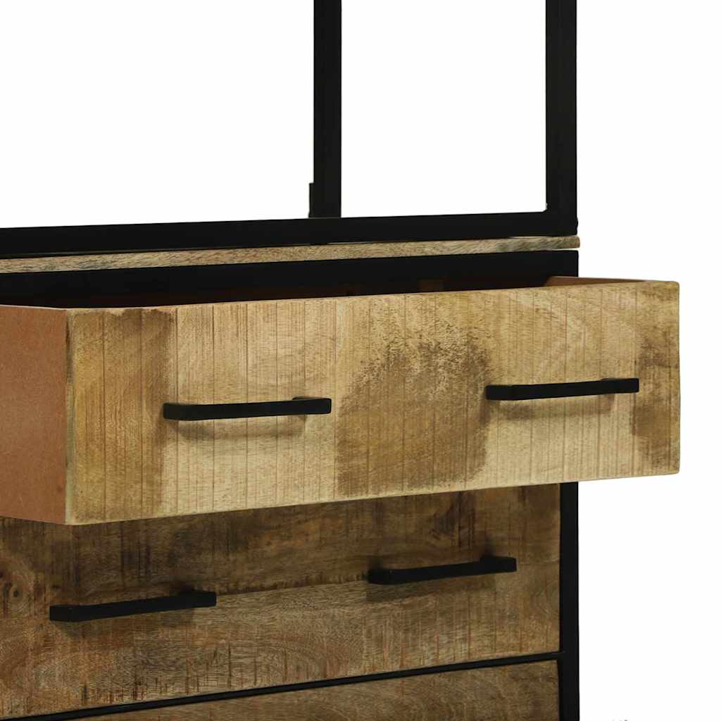 Highboard Brun 70 x 35 x 180 cm Massivt mangotræ