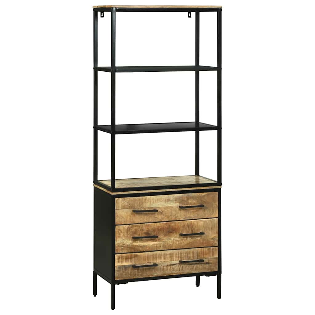 Highboard Brun 70 x 35 x 180 cm Massivt mangotræ