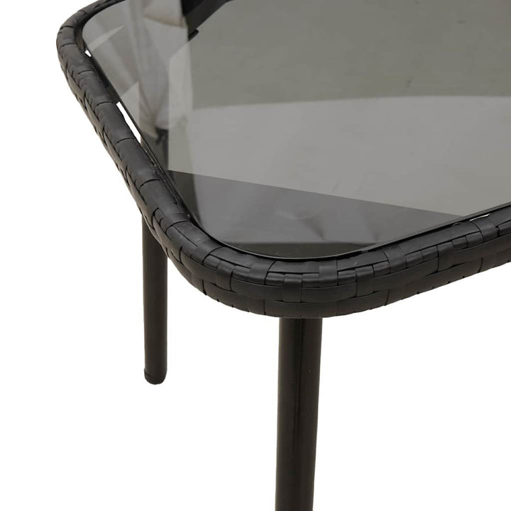 Have Spisebordssæt 2 pcs Sort polyrattan