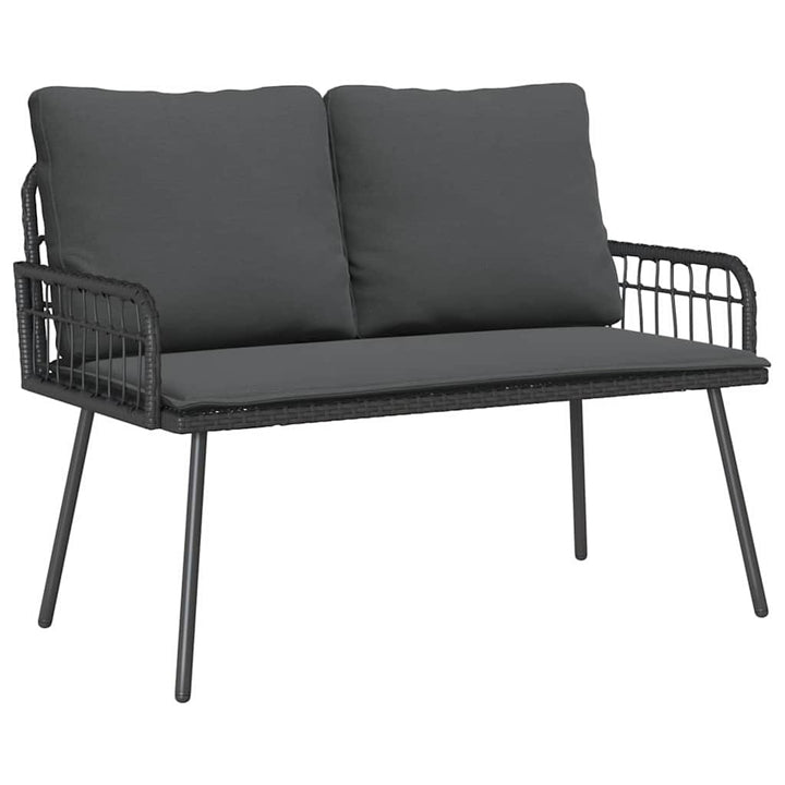 Have Spisebordssæt 2 pcs Sort polyrattan